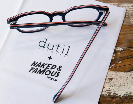 Dutil Eyewear and Naked & Famous Denim collaborate to release Selvedge Frames - Durant Sessions