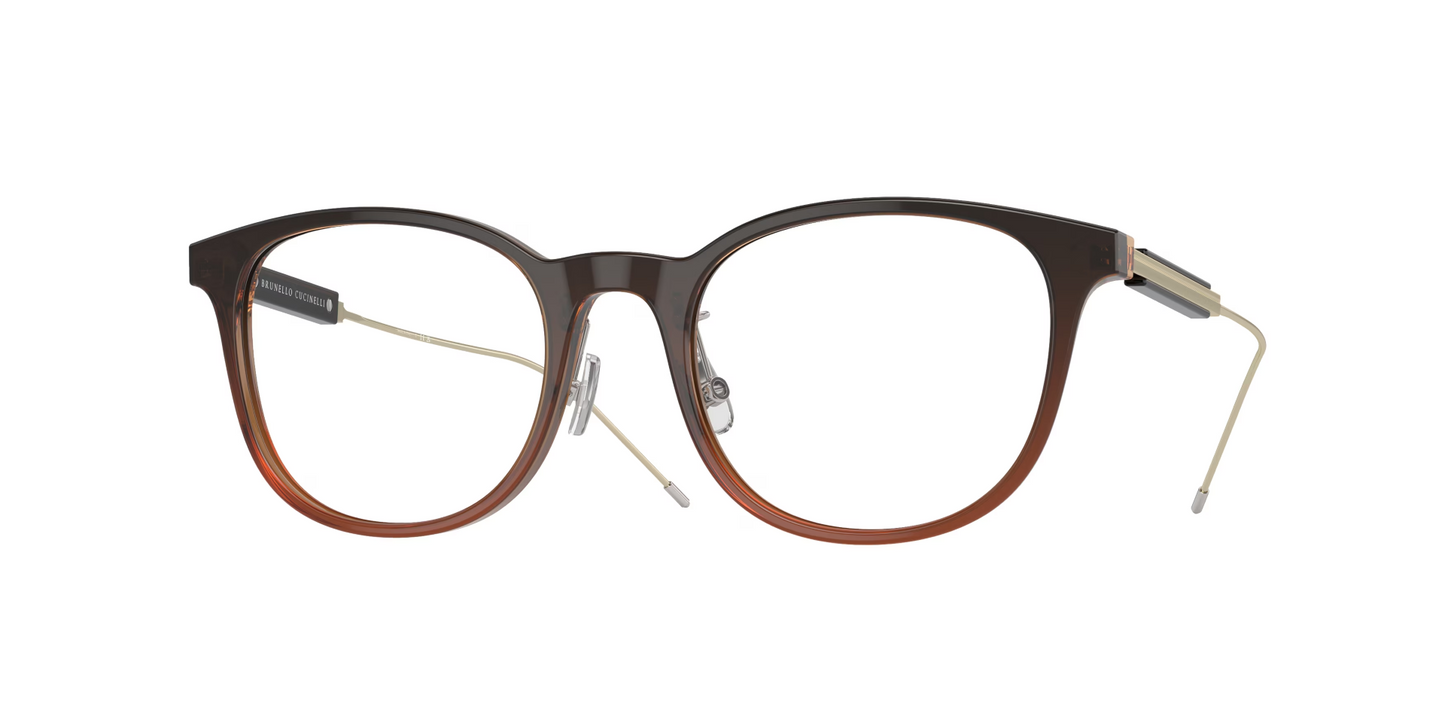 Brunello Cucinelli eyeglasses model BC3006 in COGNACVINTAGE, handcrafted Italian luxury optical frames made with premium materials